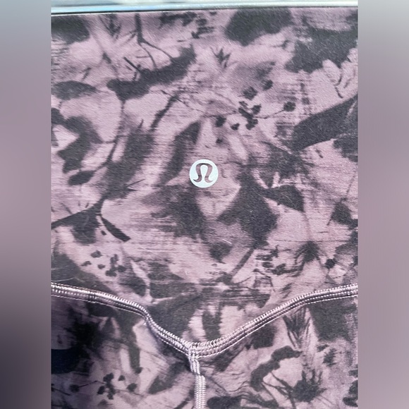 Lululemon Align Pant Ii 25" Mini Dusk Floral Antique Bark Black Size 6 NWOT - Picture 10 of 11